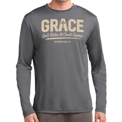 The Grace Collection - Grace God Riches Long Sleeve Drifit Performance Tee Thumbnail
