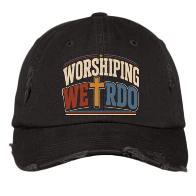 Worshiping Weirdo Distressed Cap Thumbnail